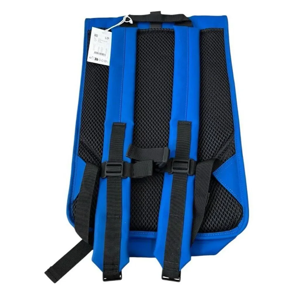 RAINS Weatherproof Waves Rucksack Blue Backpack Men Women Adjustable MSRP $125